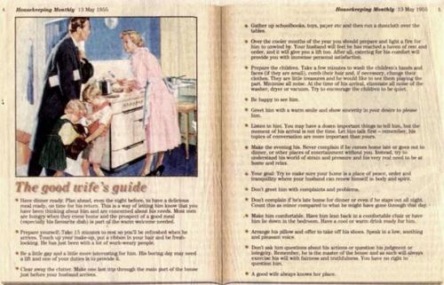 Правила Хорошей Жены (The Good Wife's Guide) из американского журнала для американских домохозяек Housekeeping Monthly от 13 мая 1955 года: 01 Правила Хорошей Жены (The Good Wife's Guide) из американского журнала для американских домохозяек Housekeeping Monthly от 13 мая 1955 года: 01