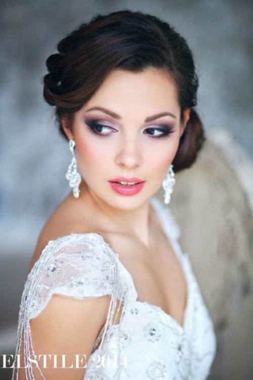 Трендовый макияж для невест брюнеток. 01