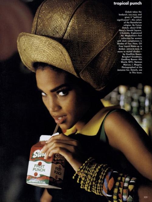 Tropical Punch. Американский Vogue, апрель 1991 года. 05