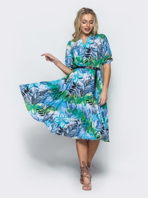 Шикарный летний вечерний образ для торжества, выпускного и любого другого праздника можно создать в шифоновых платьях миди от Модного Острова! 05