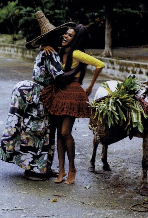 Tropical Punch. Американский Vogue, апрель 1991 года. 04