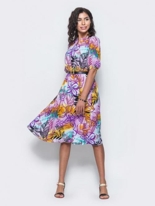 Шикарный летний вечерний образ для торжества, выпускного и любого другого праздника можно создать в шифоновых платьях миди от Модного Острова! 02