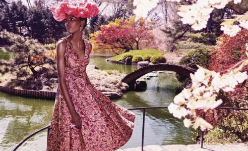 IN Bloom: Амила Эстева в фотосессии Алекси любомирски для Harper's Bazaar US August 2016. 01