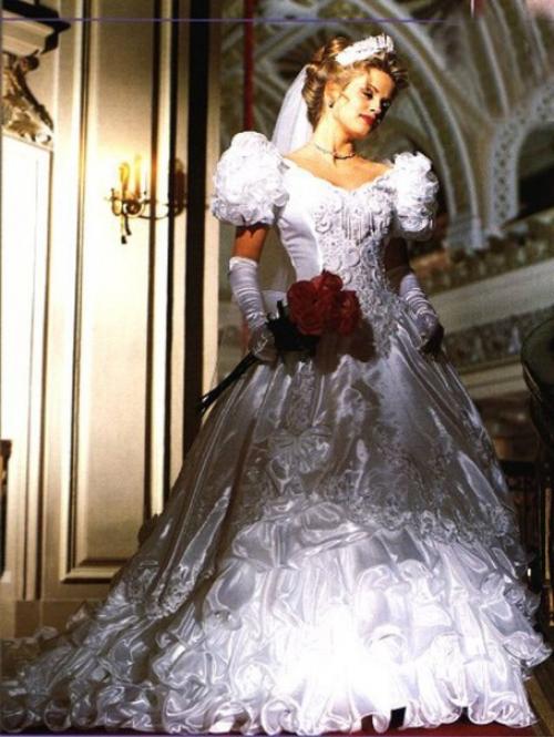 10 красивых фотографий, отражающих свадебный стиль 1990-х годов. 04