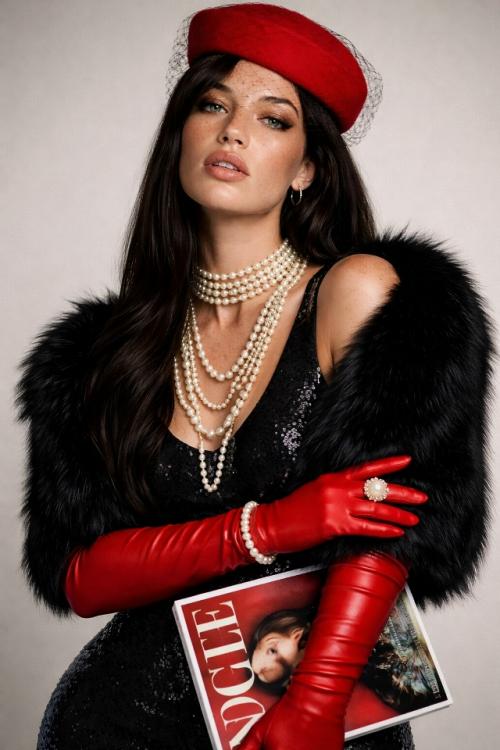 Фотореалистичный Fashion - портрет женщины в стиле высокой моды, Editorial / Luxury Aesthetic. 
