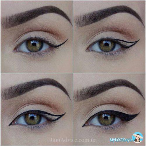 Как нарисовать стрелки на глазах? 01 Как нарисовать стрелки на глазах? 01