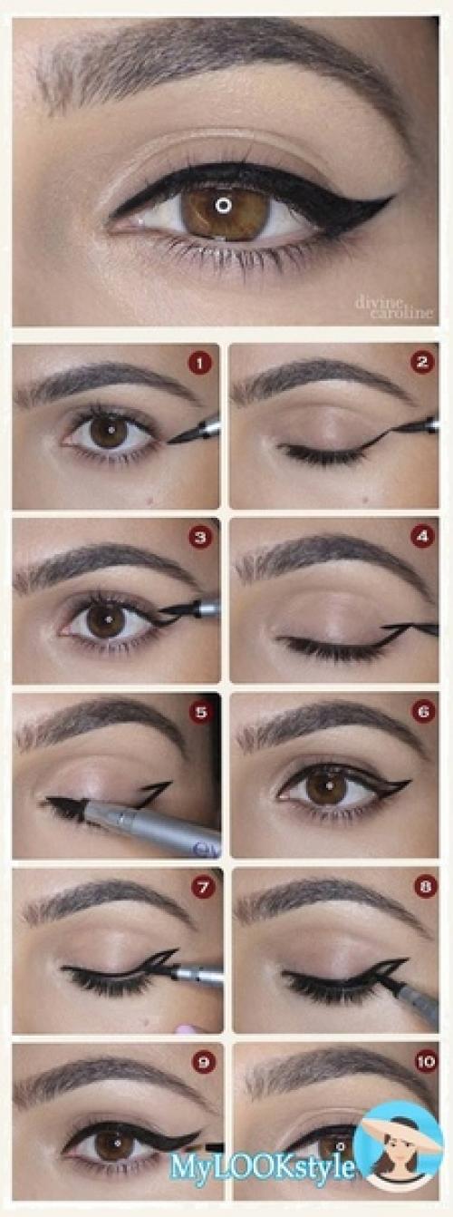 Как нарисовать стрелки на глазах? 02 Как нарисовать стрелки на глазах? 02