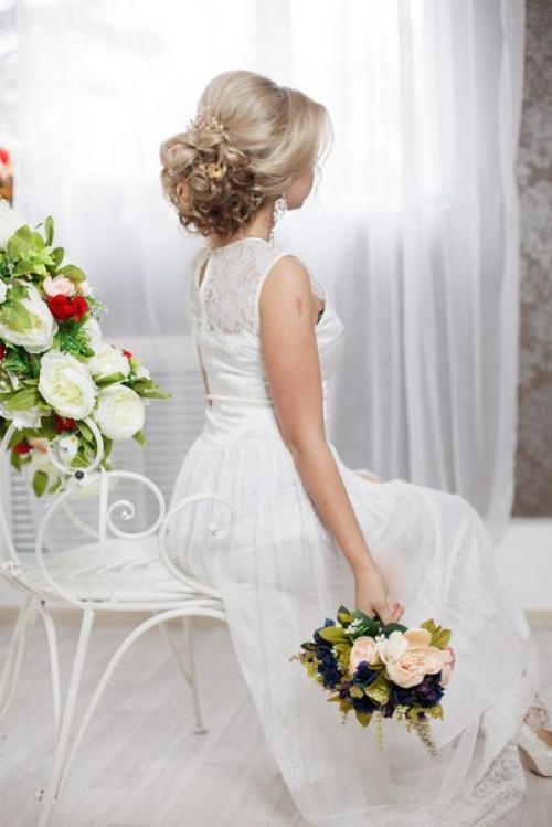 Прекрасная Анастасия в образе невесты от салона красоты лайм. 08