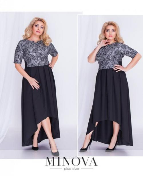 Роскошное вечернее платье с укороченным подолом - прекрасный вариант для торжественного мероприятия. 01