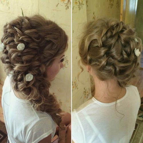 Кому красивая: прическа, локоны, косы, свадебная прическа. 04