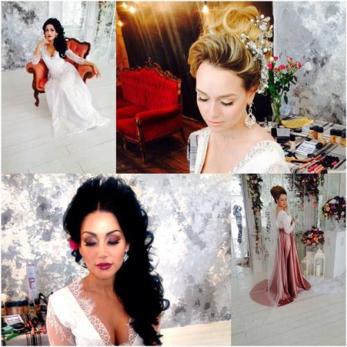 Вчера на мастер-классе Ольги цветковой) повышение квалификации Шикарная Невеста образ невесты от и до прическа, макияж, платье, аксессуары! 03