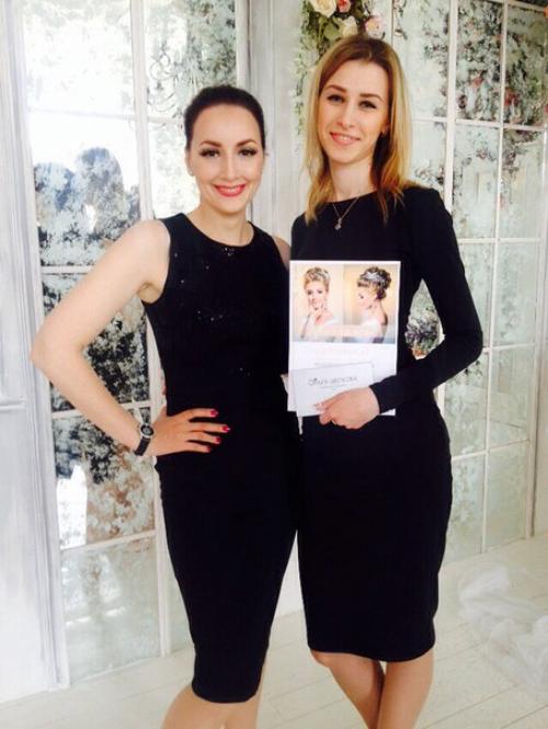 Вчера на мастер-классе Ольги цветковой) повышение квалификации Шикарная Невеста образ невесты от и до прическа, макияж, платье, аксессуары! 02