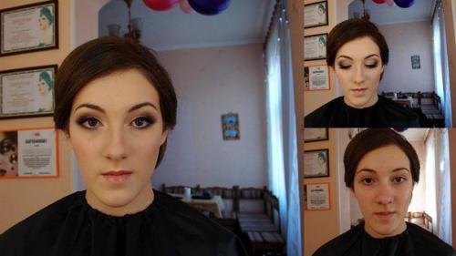 Девушки, дополнить ваш образ макияжем и прической на выпускной вечер. 04