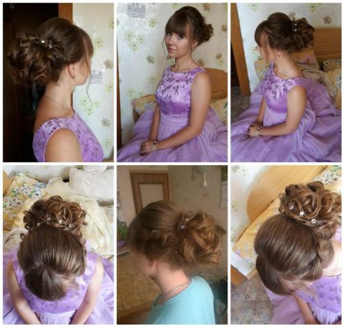 Здравствуйте, девчули!  Делаю красивые свадебные, вечерние прически, воздушные, обьемные локоны, разнообразные косы, укладки. 02