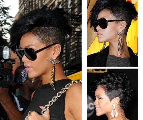 Женские стрижки с выбритым виском. 04