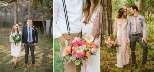 Стиль бохо прекрасно подойдет для осенней свадьбы. 05