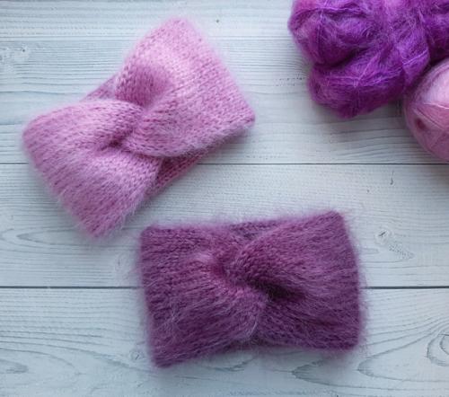 Аксессуары.  Вязаная повязка на голову должна быть у каждой современной модницы. 02