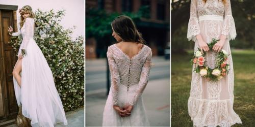 Стиль бохо прекрасно подойдет для осенней свадьбы. 07