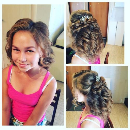 Свадебные и вечерние прически на любой случай (600 руб), объемные локоны (400 руб), макияж (400 руб) с накл. 05