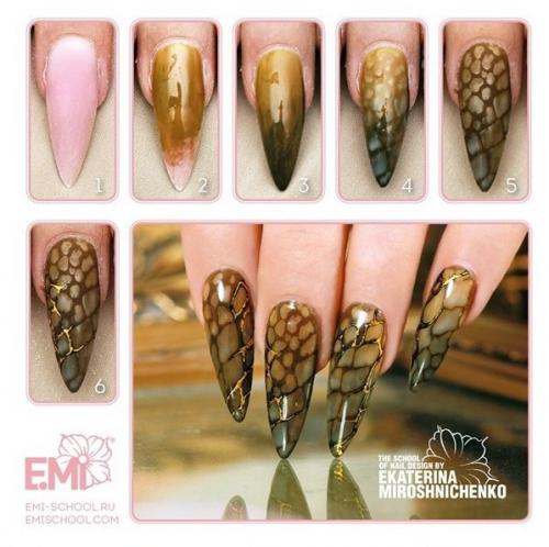 Интересный дизайн для ногтей: змея. 05 Интересный дизайн для ногтей: змея. 05