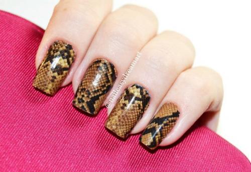 Интересный дизайн для ногтей: змея. 01 Интересный дизайн для ногтей: змея. 01