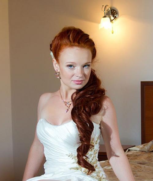 Свадебные прически - укладки - свадебный макияж. 06