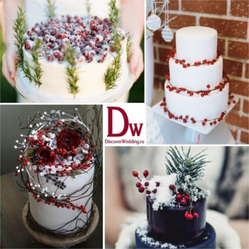 Поздние ягоды, такие как клюква, брусника, рябина, часто используют в оформлении зимних свадеб. 07