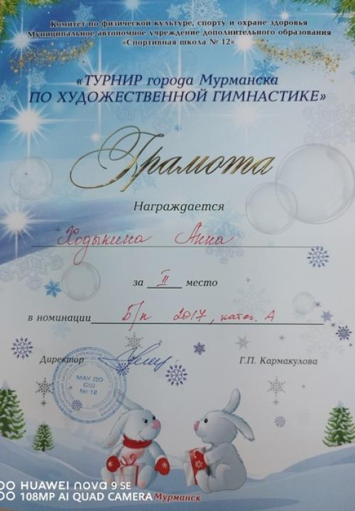 Первая медаль, 2 место. 09