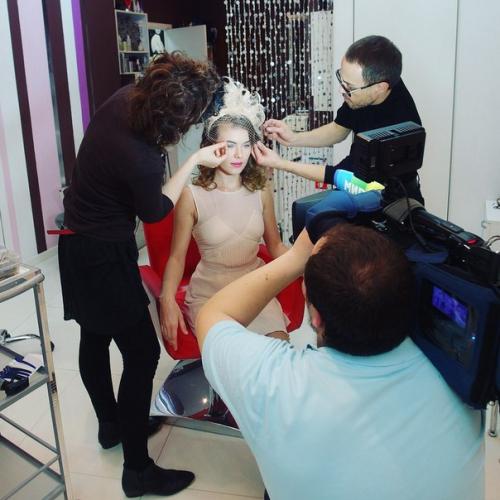 А мы снимаем передачу про шляпки и стиль для телеканала Мир! 04