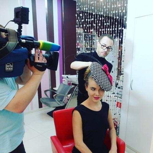 А мы снимаем передачу про шляпки и стиль для телеканала Мир! 02