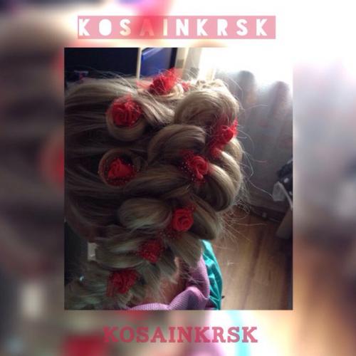 Ажурные косы. Прически. 01