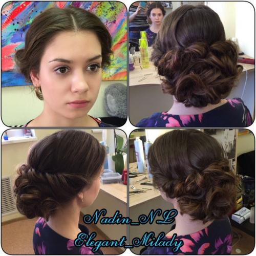 Работы нашей выпускницы @надежда она - самая, которая прошла в нашей школе обучение на курсах: Макияж как Профессия и  современные причёски. 07