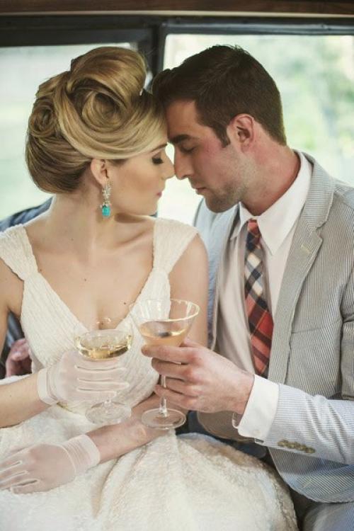 Макияж и прическа в ретро стиле. Свадьба в стиле ретро.