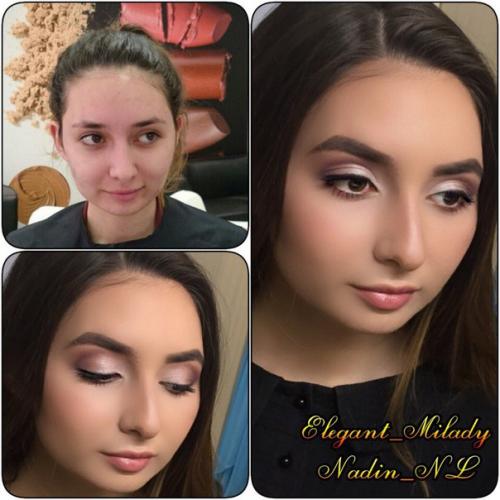 Работы нашей выпускницы @надежда она - самая, которая прошла в нашей школе обучение на курсах: Макияж как Профессия и  современные причёски. 01