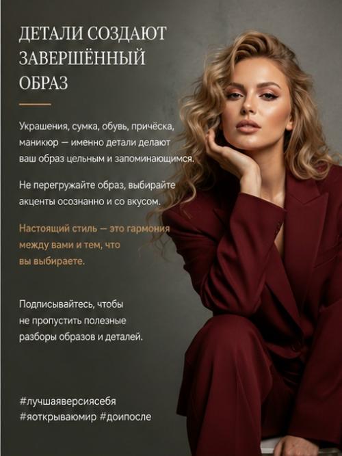Детали создают завершённый образ.

