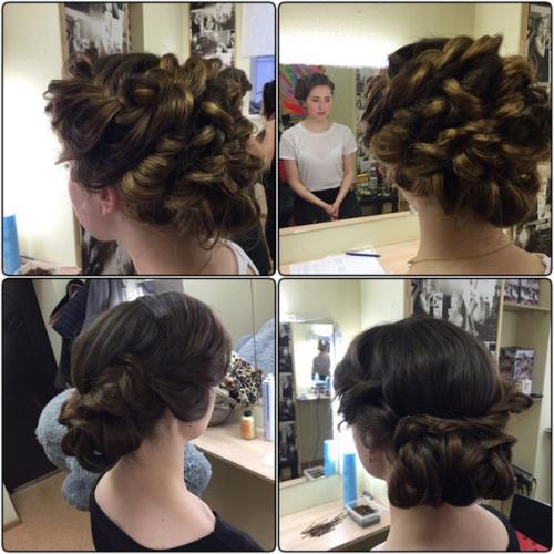 Работы нашей выпускницы @надежда она - самая, которая прошла в нашей школе обучение на курсах: Макияж как Профессия и  современные причёски. 04